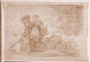 The Disasters of War: Detta är sant (förberedande ritning av Francisco de Goya