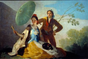 Parasollmålningen av Francisco de Goya (1746-1828) 1700-talets Madrid Prado Museum av Francisco de Goya