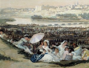 The Prairie of San Isidro (San Isidro) - Målning av Francisco De Goya (1746-1828) av Francisco de Goya