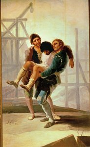 Den skadade muraren, tecknad bild till en gobeläng (målning på duk) av Francisco Jose de Goya y Lucientes