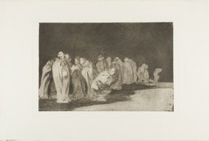 Det finns något under säckväven, dvs. man kan inte döma en man efter hans kläder, plansch åtta från Los Proverbios av Francisco Jose de Goya y Lucientes