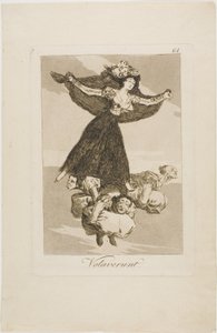 They Have Flown, tallrik 61 från Los Caprichos av Francisco Jose de Goya y Lucientes
