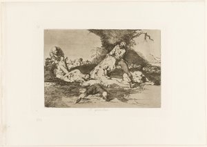They Make Use of Them, skylt 16 från The Disasters of War av Francisco Jose de Goya y Lucientes