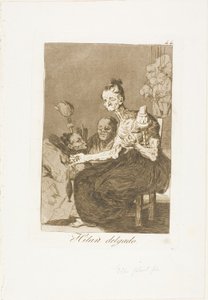They Spin Finely, tallrik 44 från Los Caprichos av Francisco Jose de Goya y Lucientes