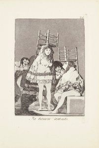 De har redan en plats (Ya tienen asiento) Tallrik 26 från: Los Caprichos av Francisco Jose de Goya y Lucientes