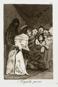Svälj det, hund (Caprichos 58) av Francisco Jose de Goya y Lucientes
