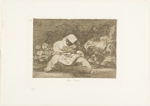 Vilken galenskap!, skylt 68 från The Disasters of War av Francisco Jose de Goya y Lucientes