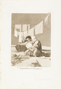Ja, He Broke the Pot, tallrik 25 från Los Caprichos av Francisco Jose de Goya y Lucientes