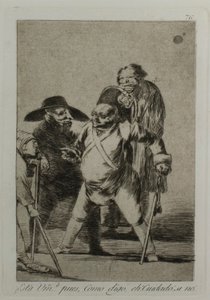 Du förstår? ... ja, som jag säger... eh! Se upp! annars..., tallrik 76, från Los Caprichos av Francisco Jose de Goya y Lucientes