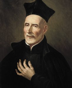 Calasanz, Saint Joseph (1556-1648). Spansk religiös man och pedagog. Saint Joseph Calasanctius (olja på duk) av Francisco Jover y Casanova