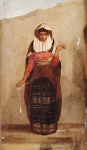 The Spinner av Francisco Laso (1823-1869), Lima konstmuseum