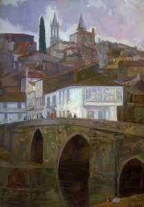 MELLAN LJUS (BETANZOS) –OLJA / KANVAS – 1918–90X62 CM–