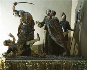 The Arrest of Christ, 1765 (polykromt trä) (för detaljer se 93243) av Francisco Salzillo