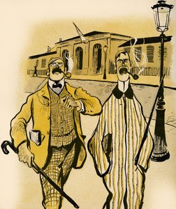Två engelsmän går förbi ett bårhus, 1903
