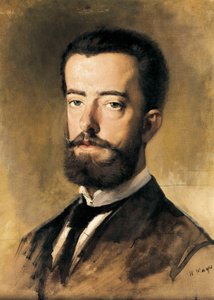 Porträtt av Amadeo I av Savojen (1845-1890), kung av Spanien av Francisco Sans y Cabot