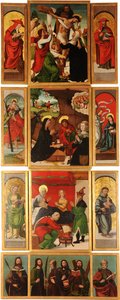 Altartavla av Saints Anne och Michael ärkeängeln Vänster panel