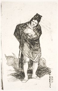 Andalusisk smugglare, med tjur av Francisco de Goya