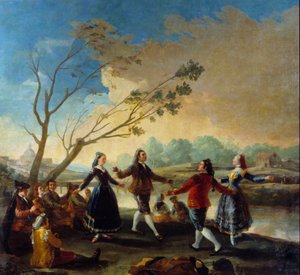 Boll på kanten av Manzanares. Målning av Francisco De Goya (1746-1828) av Francisco de Goya