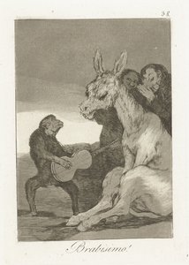 bravo! Brabisimo! (titel på objekt) Los Caprichos (serietitel) av Francisco de Goya