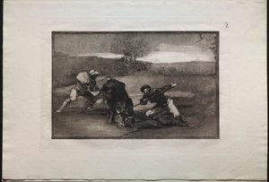 Tjurfäktningar: Ett annat sätt att jaga till fots av Francisco de Goya