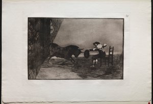 Tjurfäktningar: The Daring of Martincho in the Ring at Saragossa av Francisco de Goya