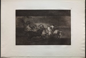 Tjurfäktningar: Pepe Illos död (3:e komposition) av Francisco de Goya