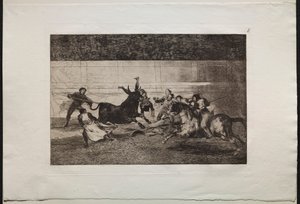 Tjurfäktningar: Pepe Illos död 2:a komposition, 1876. av Francisco de Goya