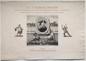Tjurfäktningar: Titelsida av Francisco de Goya
