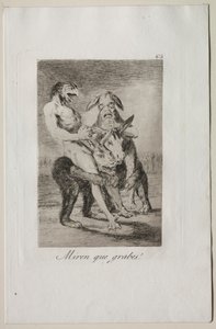 Caprices: Titta så högtidliga de är!. av Francisco de Goya