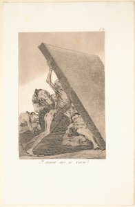 Caprichos: Och ändå går de inte! av Francisco de Goya
