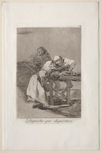 Caprichos: Var snabb, de vaknar upp av Francisco de Goya