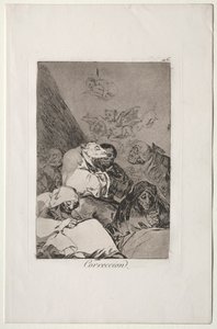 Caprichos: Rättelse. av Francisco de Goya