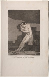 Caprichos: Kärlek och död. av Francisco de Goya