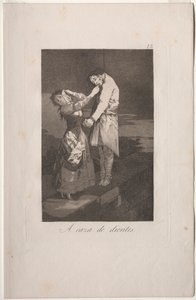 Caprichos: Ut på jakt efter tänder av Francisco de Goya