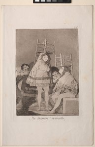 Caprichos: De har redan fått en plats (dvs botten) av Francisco de Goya