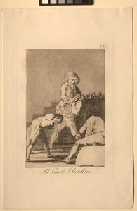 Caprichos: Till greve Palatiner eller greve av gommen. av Francisco de Goya