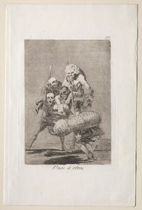 Caprichos: Vad man gör mot en annan. av Francisco de Goya