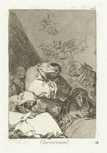 korrekt Rättelse (titel på objekt) Los Caprichos (serietitel) av Francisco de Goya
