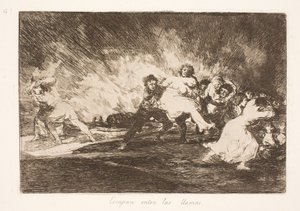 De flyr genom lågorna (41) av Francisco de Goya