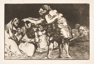 Det dumma äktenskapet (Hon som vill gifta sig missar aldrig ett tillfälle att berätta om detta) av Francisco de Goya