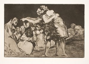 Det dumma äktenskapet (Hon som vill gifta sig missar aldrig ett tillfälle att berätta om detta) av Francisco de Goya