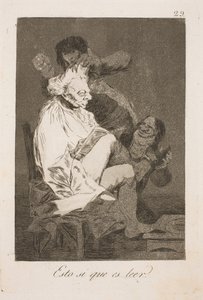 Detta kallas läsning av Francisco de Goya