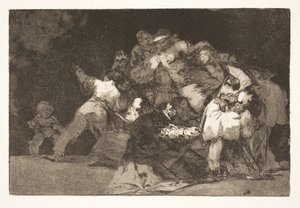 Dårskap i allmänhet (Kattens klor och den hängivnas kläder / precis som lasten ofta är klädd i dygdens vanor) av Francisco de Goya