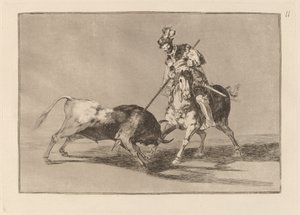El Cid Campeador som spjuter en annan tjur (The Cid Campeador som spjuter en annan tjur) av Francisco de Goya