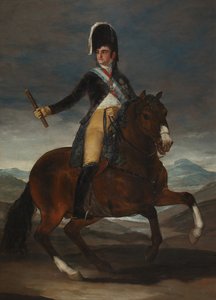 Ridsporträtt av kung Ferdinand VII av Spanien av Francisco de Goya