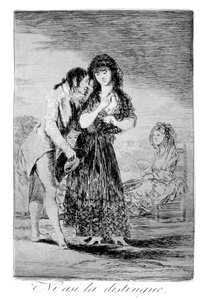 Även sålunda kan han inte få ut henne, 1799 av Francisco de Goya