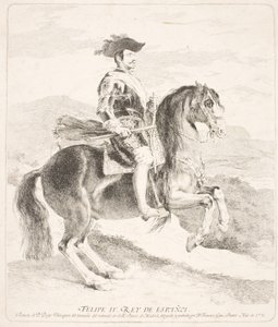 Filip IV, kung av Spanien, till häst av Francisco de Goya