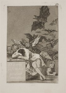 Förnuftets sömn föder monster av Francisco de Goya