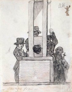 Franska straff, mellan 1824 och 1828. av Francisco de Goya