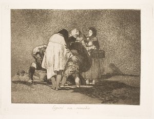 Han dog utan att någon kunde hjälpa honom (53) av Francisco de Goya